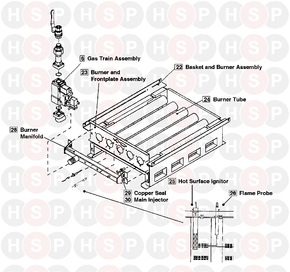 Hamworthy PC 120 Classic Fully Automatic (Burner)Diagram Heating